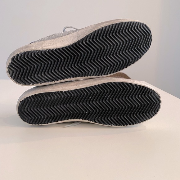 NEW: Golden Goose Superstar Sneaker // Silver Sparkle/Blue / Size IT40 / US10 - Picture 5 of 6